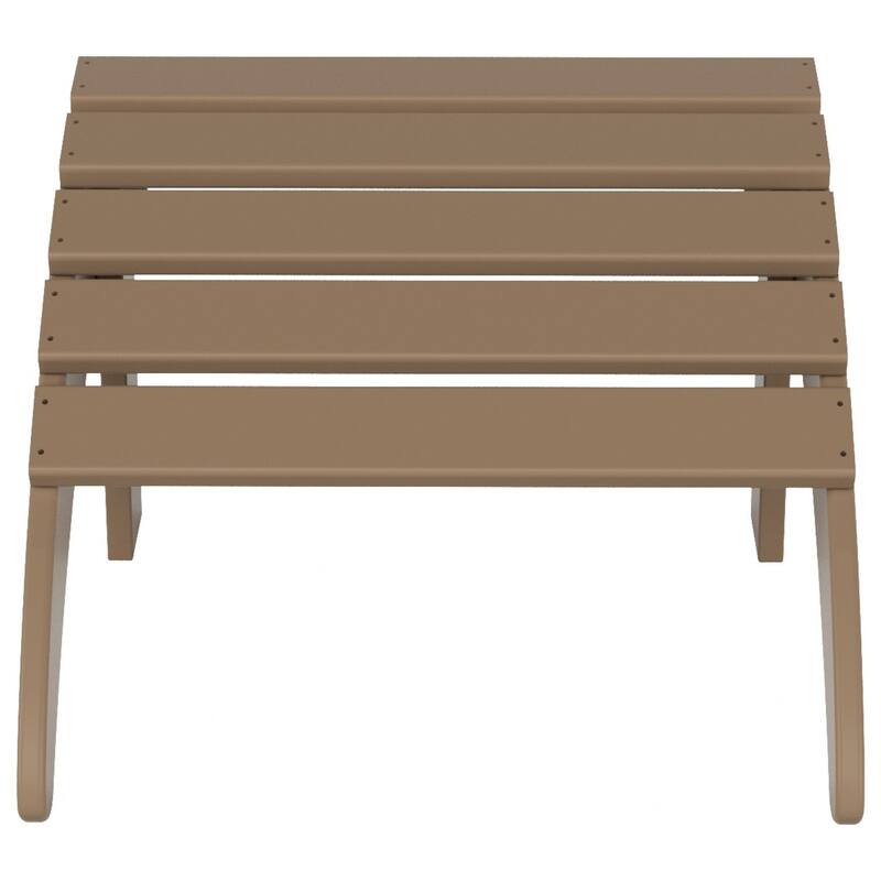 POLYTRENDS Laguna Eco-Friendly All-Weather Outdoor Patio Foldable Adirondack Chair Ottoman