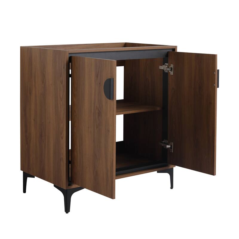 GDFStudio - Levistar Modern Freestanding Bathroom Vanity Cabinet with Soft Close Doors, Metal Tripod, Sink NOT INCLUDED - 30"