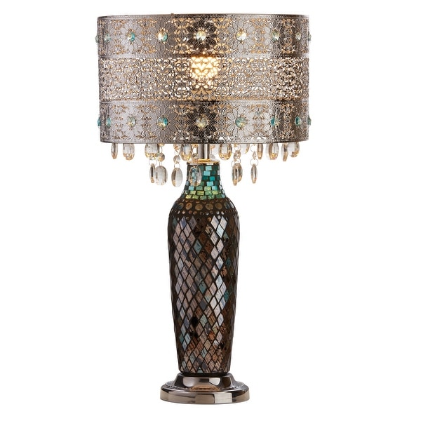 Antique table lamp store with hanging crystals