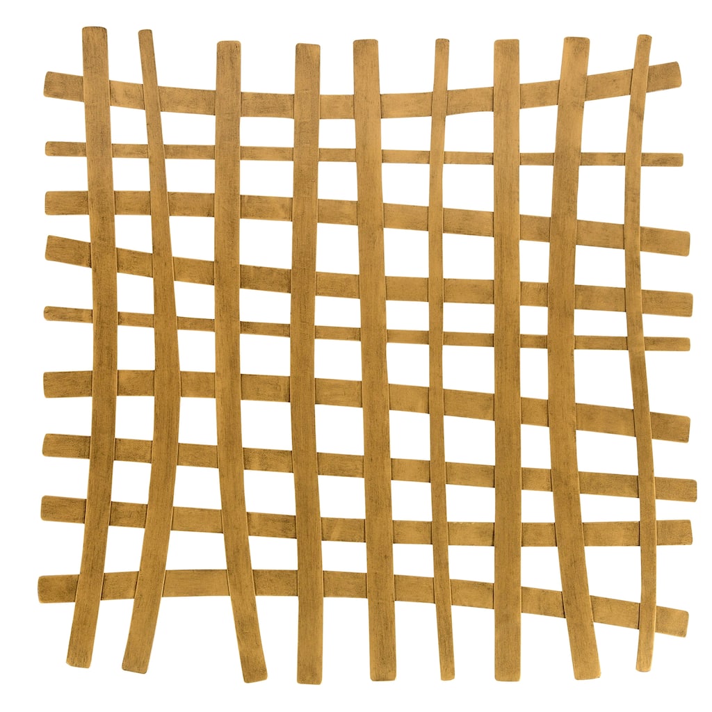Uttermost Gridlines Gold Metal Wall Decor - 24"x24"x1"