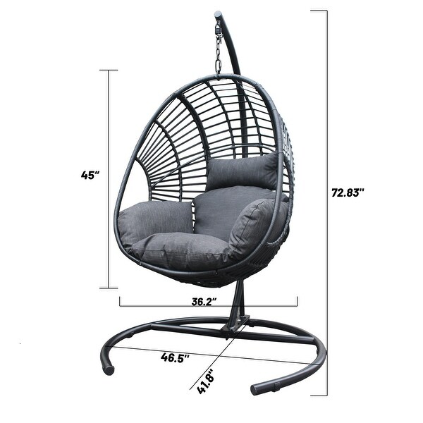 TiramisuBest Outdoor Indoor Wicker Swing Egg Chair in Big Size