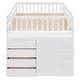 preview thumbnail 11 of 14, Full over Full Bunk Bed with 4 Drawers and 3 Shelves, White