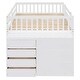 preview thumbnail 13 of 48, Roomfitters Full-Over-Full Bunk Bed with Four Drawers, Three Shelves, Sturdy Wooden Frame, Safety Guardrails, Space-Saving