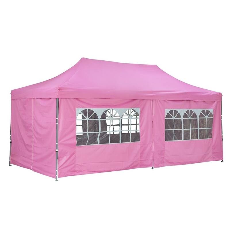 GDY 10x20 Ft Pop up Canopy Tent, Party Heavy Duty Instant Gazebo With 4 Removable Side Walls