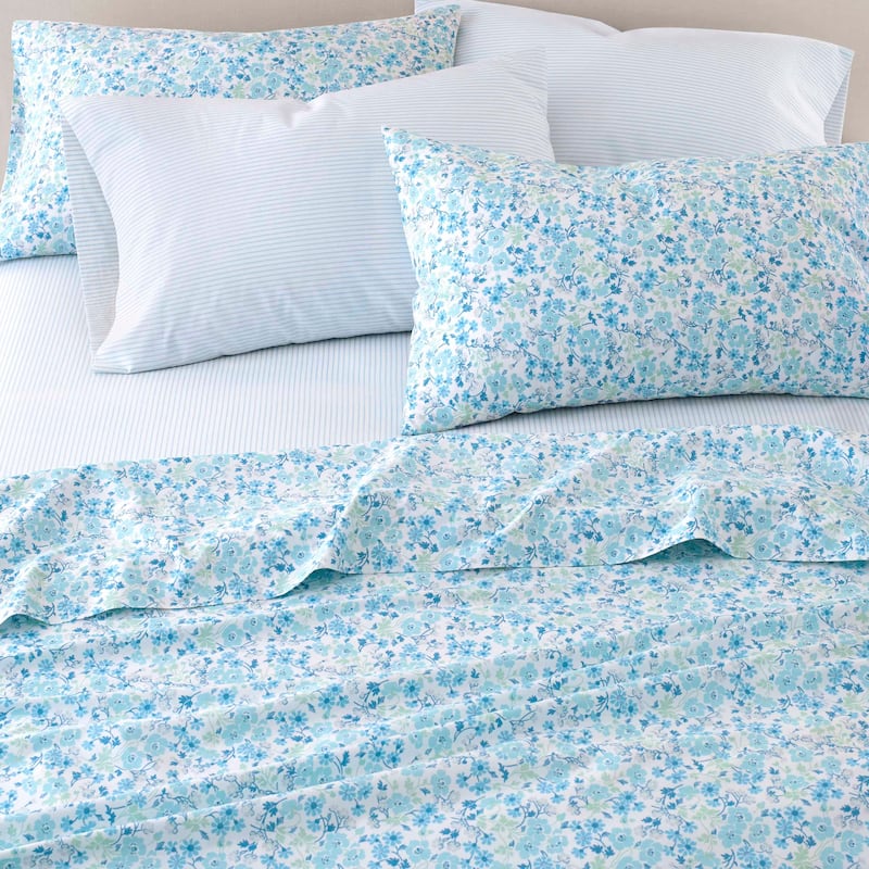 Laura Ashley Mixed Print Cotton 6 Piece Sheet Sets
