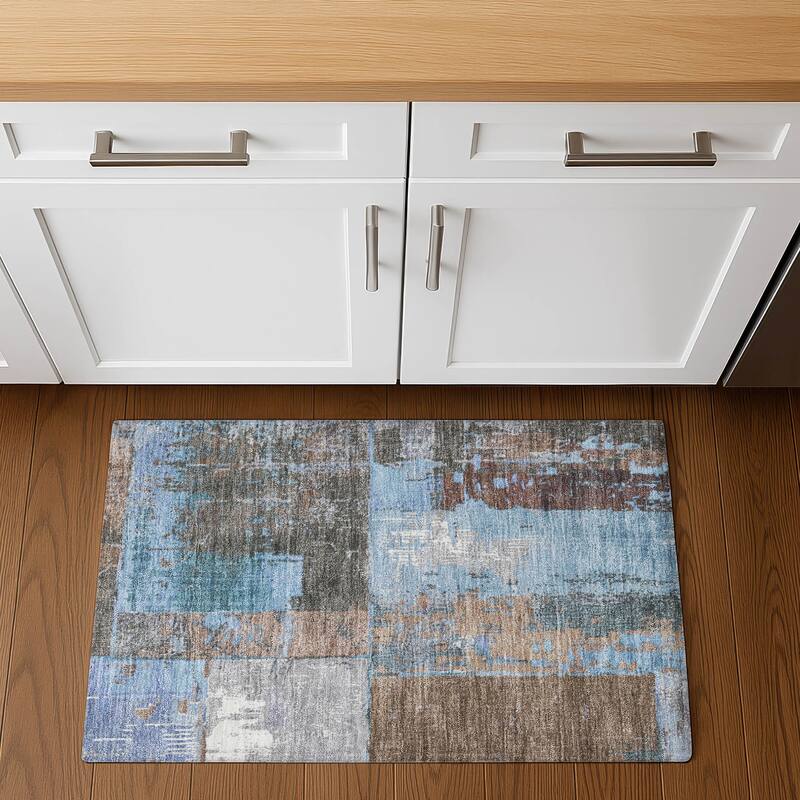 Premium Washable Super Soft Contemporary Geo Mayfield Rug - Taupe - 1'8" x 2'6"