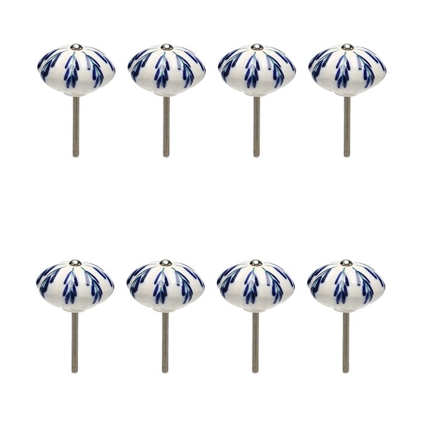 8pcs Ceramic Knobs Vintage Knob Drawer Round Pull Handle Furniture Door Cabinet Cupboard Wardrobe Dresser Replacement #5
