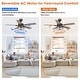 preview thumbnail 12 of 13, 52" Industrial Seeded Glass Black Decorative Ceiling Fan with Remote and Light Kit