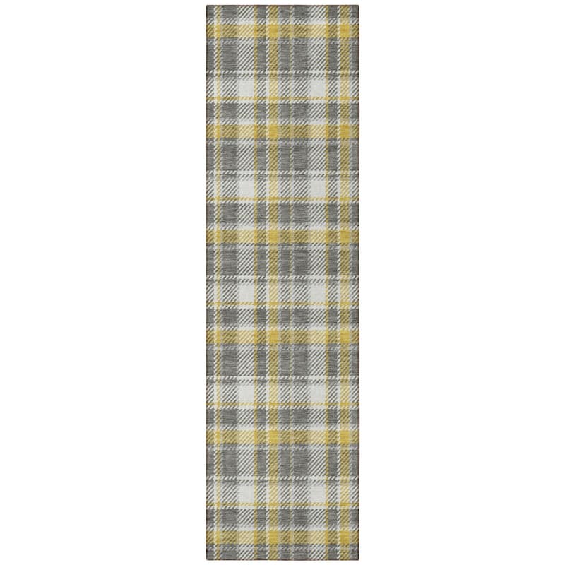 Ralo Plaid Weather Resistant Versatile Elegance Runner Outdoor Rug