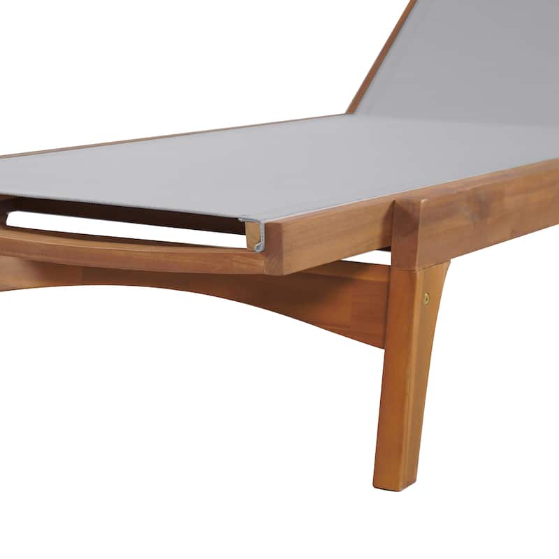 Christopher Knight Home - Orion Acacia Wood Outdoor Chaise Lounger