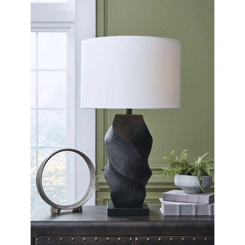Signature Design by Ashley Amillion Black Table Lamp - 17" W x 17" D x 30" H