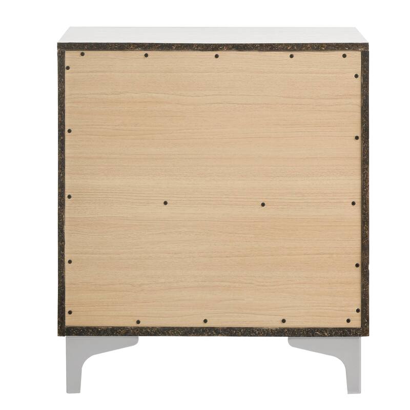 White 2-Drawer Nightstand with Dovetail Craftsmanship