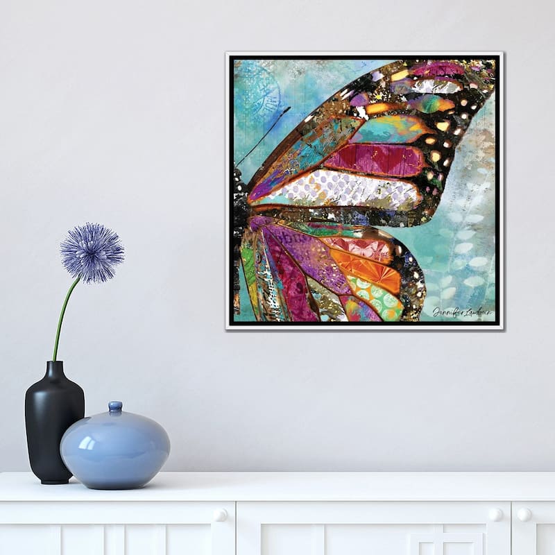 iCanvas "Woodland Dream Butterfly Wing 24x24" by Jennifer Lambein Framed Canvas Print
