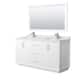 Option White, Nickel Trim, Carrara Marble Top