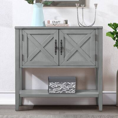 Oxford Console Table Narrow Buffet Sideboard with Shelf