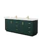 Option Green, Gold Trim, White Quartz Top