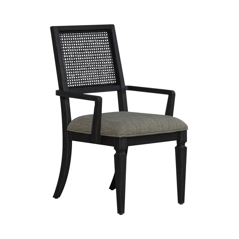 Caruso Heights Blackstone Panel Back Arm Chair (Set of 2)