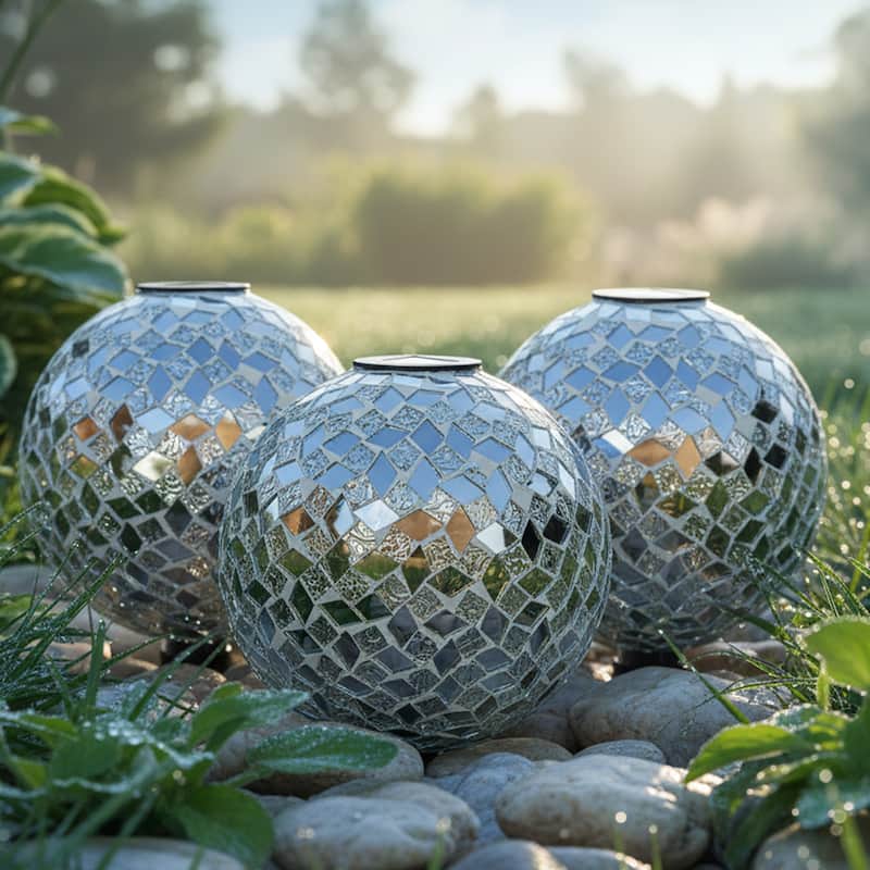 Sunnydaze 10-Inch Solar Glass Gazing Garden Globe