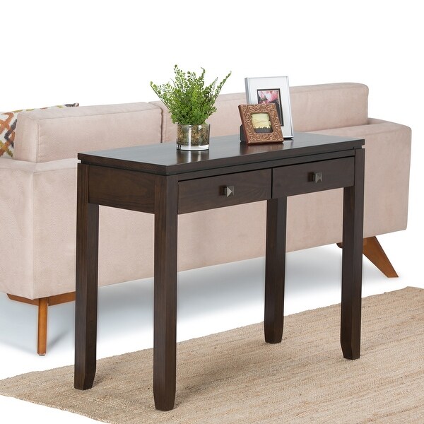Dark wood discount console table sale