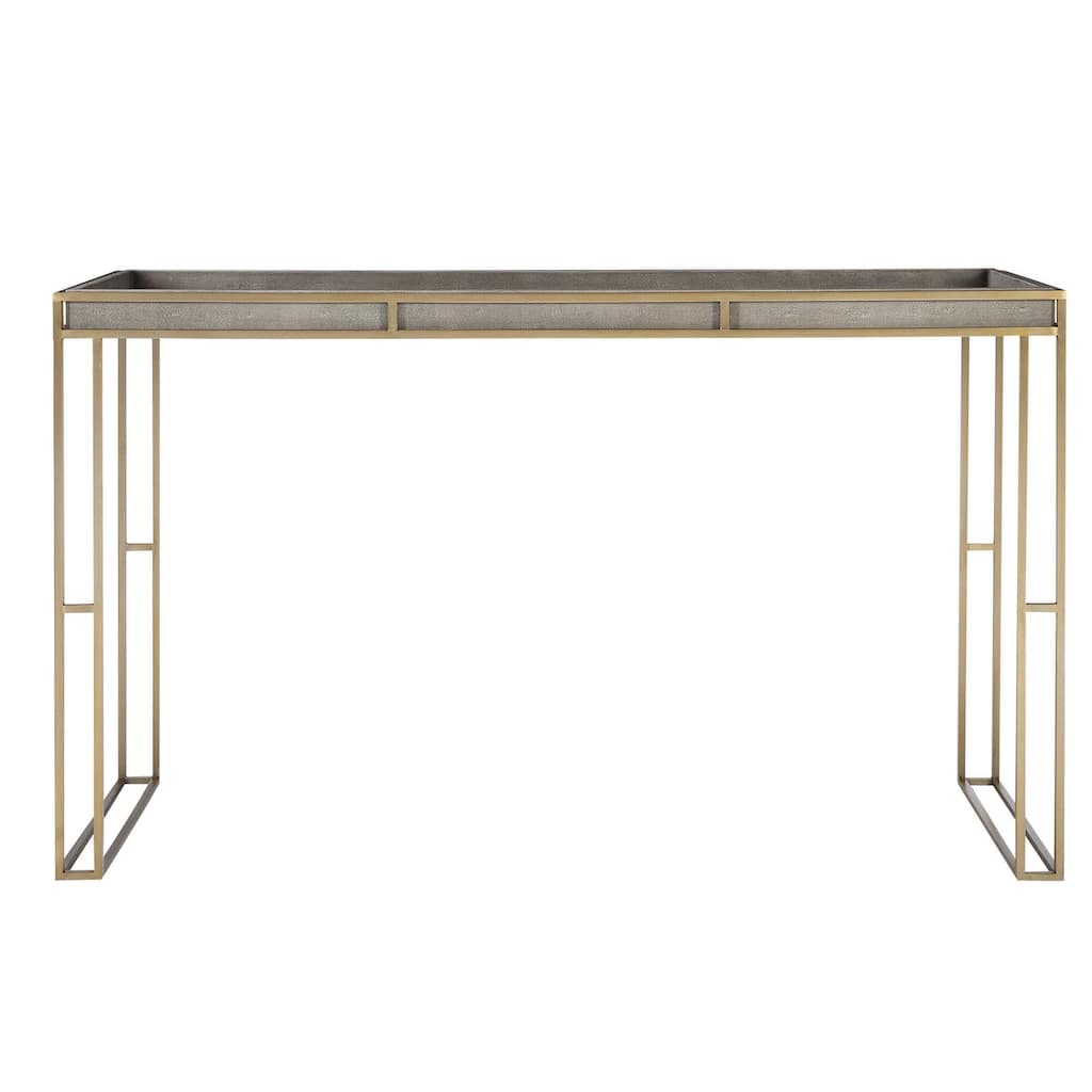 54" Charcoal Gray Contemporary Rectangular Console Table