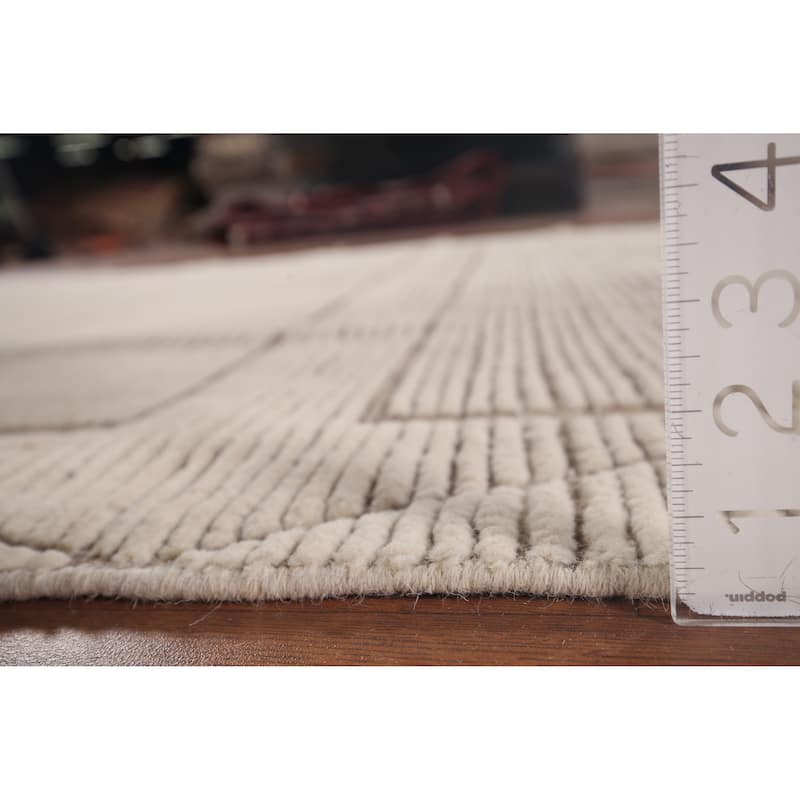 Earth Tone Moroccan Oriental Area Rug Handmade Wool Carpet - 6'0"x 9'4"