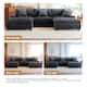 118.4"W Plush Modular Sectional Sofa with Pillows