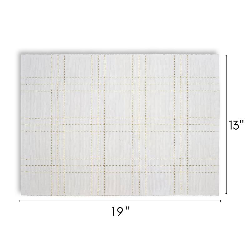 Fabstyles Winter Plaid Set of 4 Cotton Placemats - 13x19
