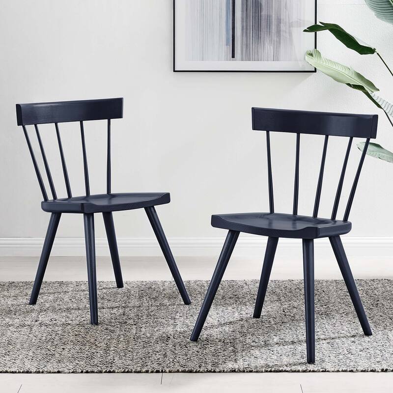 Sutter Wood Dining Side Chair Set of 2 - Midnight