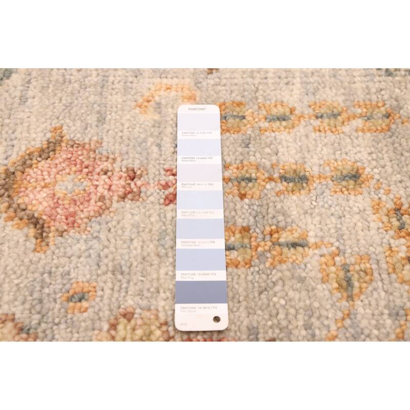 ECARPETGALLERY Hand-knotted Jules Serapi Light Blue Wool Rug - 6'1 x 9'0