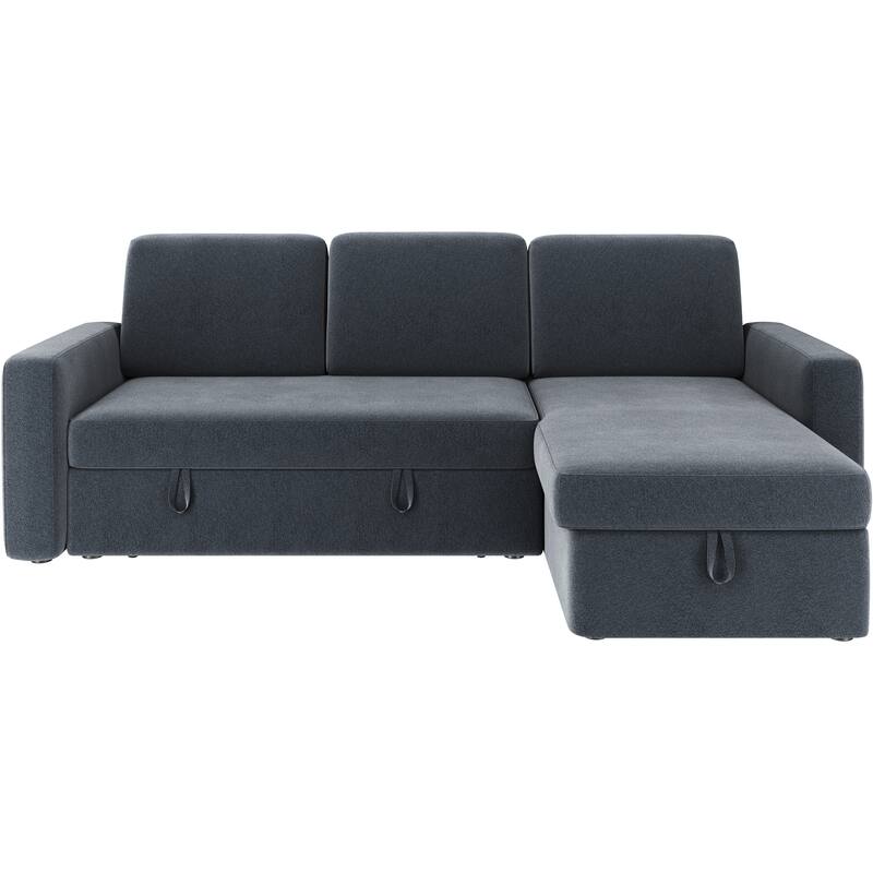 Yaheetech L-Shaped Reversible Sectional Sofa with Pull Out Bed & Storage - 83"x 57.5"x33"
