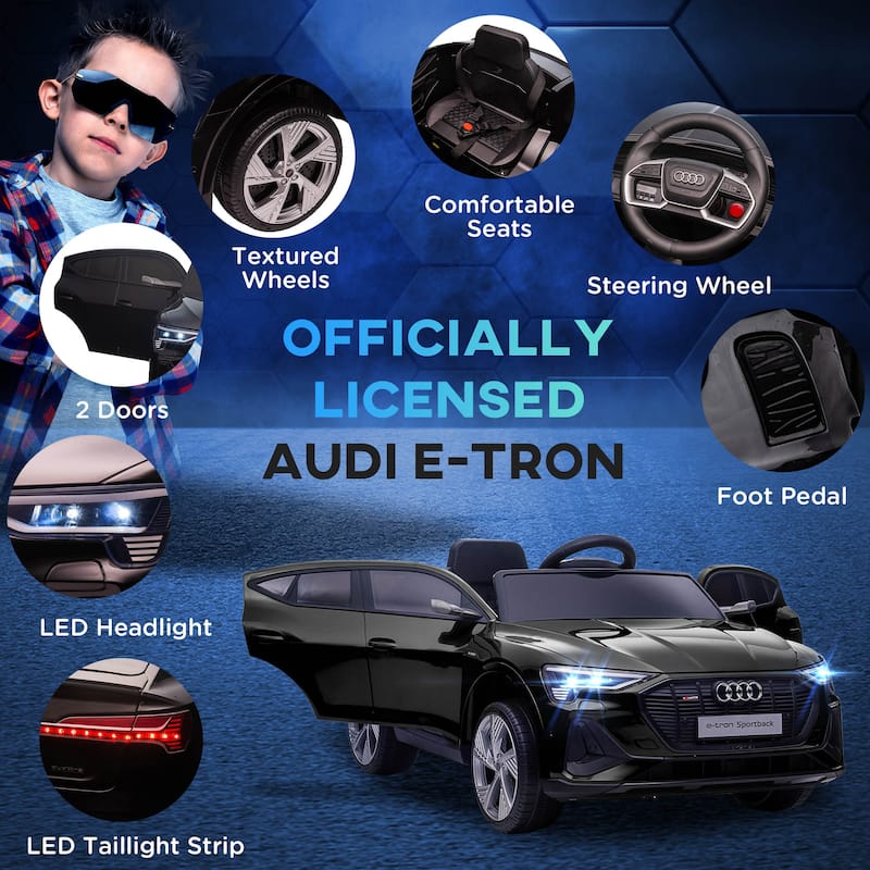 Aosom 12V Kids Electric Ride On Audi Sports Car, Battery Powered Toy
