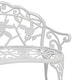 preview thumbnail 3 of 5, 2-Person Classic Rose Cast Aluminum White Outdoor Patio Garden Bench