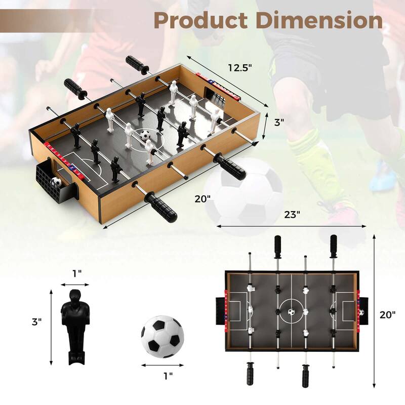 Costway Game Room Size Football Table with Non-slip Handle 2 Footballs - See Details