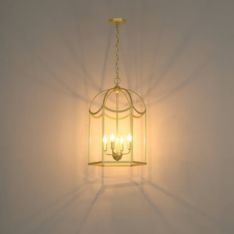 Acroma Dimmable Geometric Lantern Drum Chandeliers