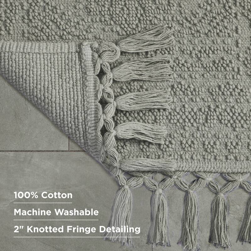 French Connection Nellore Fringe Cotton Bath Rug