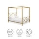 preview thumbnail 13 of 12, Avenue Green Rosemarie Goldtone Metal Canopy Bed
