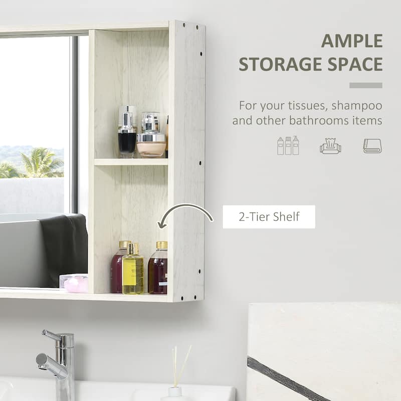 kleankin 31.5" x 25.5" Bathroom Medicine Cabinet with Mirror