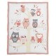 preview thumbnail 2 of 6, Lambs & Ivy Family Tree Pink/Gray Owl 6-Piece Nursery Baby Crib Bedding Set
