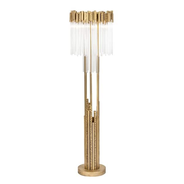 slide 2 of 9, Varaluz Matrix 6-Light Floor Lamp Havana Gold