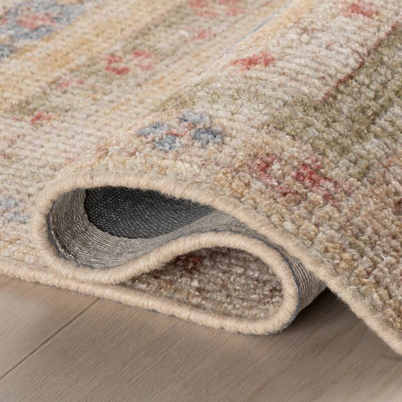 Padma Lakshmi Raji Hand-Tufted Multi-Stripe Wool-Blend Rug