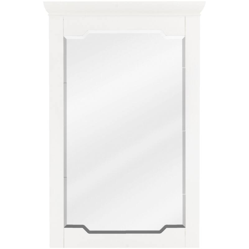Jeffrey Alexander Chatham 34" x 22" Rectangular Beveled Framed Wall - White