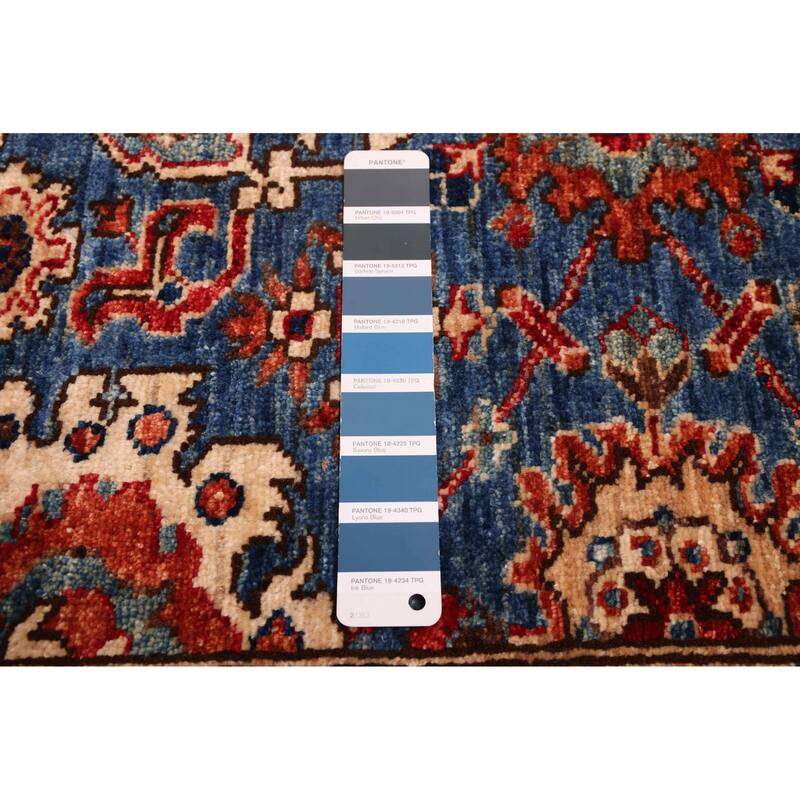 ECARPETGALLERY Hand-knotted Aryana Dark Blue Wool Rug - 5'9 x 7'9