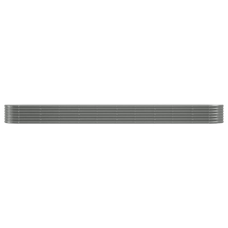vidaXL Raised Garden Bed Raised Flower Bed Galvanized Steel Outdoor Planter