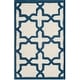 preview thumbnail 180 of 183, SAFAVIEH Handmade Cambridge Trudie Geometric Wool Rug 2'6" x 4' - Ivory/Navy - Rectangle