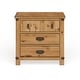preview thumbnail 2 of 10, Sierren Country Wood 3-Drawer Nightstand with USB Outlet by Furniture of America