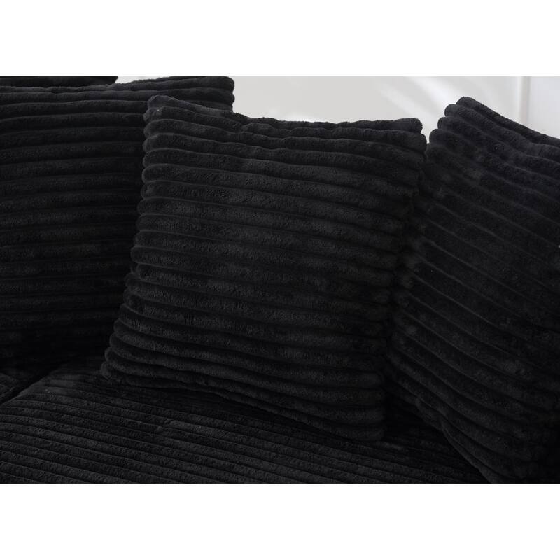 Sofa 111-in Casual Black 2 -seater Left Reclining Sectional - 8' x 10'