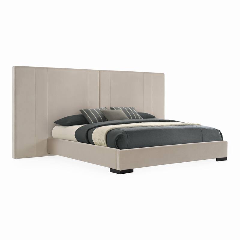 Penrose Modern Beige Fabric Bed