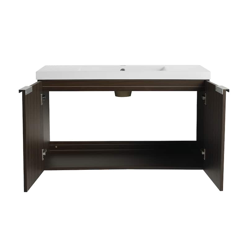 BNK 24"/30"/36" Single Sink Bathroom Vanity with Soft Close Door, Modern Floating Vanity