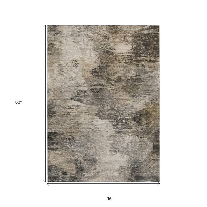 HomeRoots Abstract Transitional Rectangle Outdoor Rug