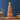 Small Layered Feather Cone Tree Glittered Christmas Decoration - 16" - Rust Orange